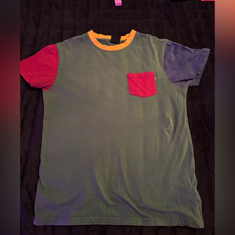 Agora Primary Colors 100% Cotton Men's T-Shirt w/ Pocket Size S/Small